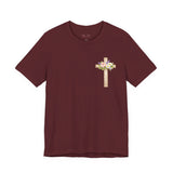 Proverbs 31:25 Floral Cross Tee — Inspirational Women’s Bible Verse Shirt