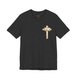 Proverbs 31:25 Floral Cross Tee — Inspirational Women’s Bible Verse Shirt