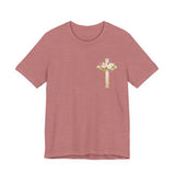 Proverbs 31:25 Floral Cross Tee — Inspirational Women’s Bible Verse Shirt