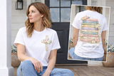 Proverbs 31:25 Floral Cross Tee — Inspirational Women’s Bible Verse Shirt