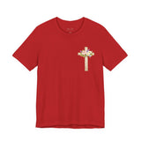 Proverbs 31:25 Floral Cross Tee — Inspirational Women’s Bible Verse Shirt