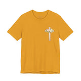 Proverbs 31:25 Floral Cross Tee — Inspirational Women’s Bible Verse Shirt