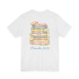 Proverbs 31:25 Floral Cross Tee — Inspirational Women’s Bible Verse Shirt