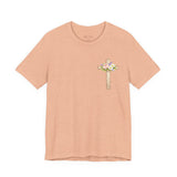 Proverbs 31:25 Floral Cross Tee — Inspirational Women’s Bible Verse Shirt
